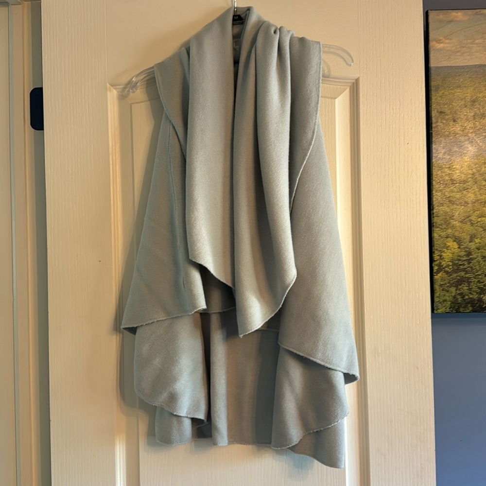 LOOK-Ice blue cowl neck vest